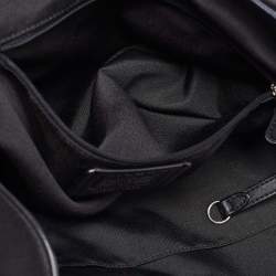Pre Owned Coach Black Signature Canvas and Leather Lexy Bag