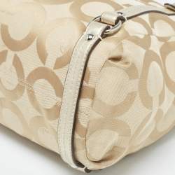 Coach Beige Signature Canvas Shoulder Bag