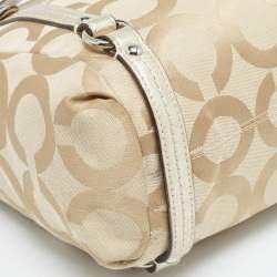 Coach Beige Signature Canvas Shoulder Bag
