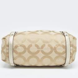 Coach Beige Signature Canvas Shoulder Bag