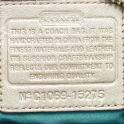 Coach Beige Signature Canvas Shoulder Bag