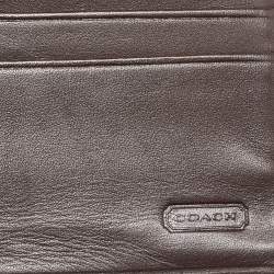 Coach Beige/Brown Signature Canvas and Leather Continental Wallet
