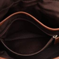 Pre Owned Coach Beige/Brown Signature Canvas Soho Vintage Flap Shoulder Bag