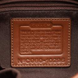 Pre Owned Coach Beige/Brown Signature Canvas Soho Vintage Flap Shoulder Bag