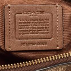 Coach Brown/Black Signature Coated Canvas and Leather Kacey Tote