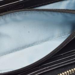 Coach Black Leather Buckle Zip Continental Wallet