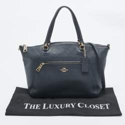 Pre Owned Coach Navy Blue Leather Prairie Satchel