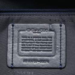 Pre Owned Coach Navy Blue Leather Prairie Satchel