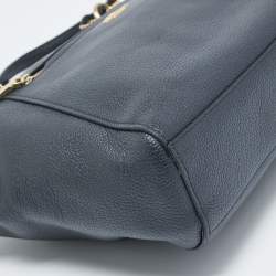 Pre Owned Coach Navy Blue Leather Prairie Satchel