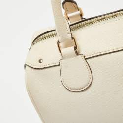 Pre Owned Coach Light Beige Leather Mini Bennett Satchel