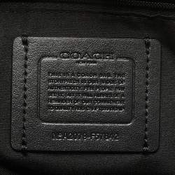 Coach Black/Grey Signature Coated Canvas Drawstring Carryall Bag