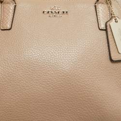 Coach Beige Leather and Suede Minetta Satchel