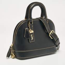 Coach Black Leather Revel Satchel