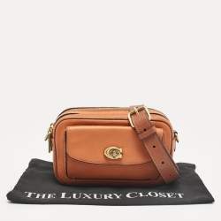 مملوكة مسبقًا Coach Brick Brown Leather Willow Camera Bag