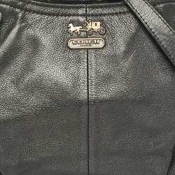 Pre Owned Coach Black Leather Madison Pinnacle Carrie Satchel