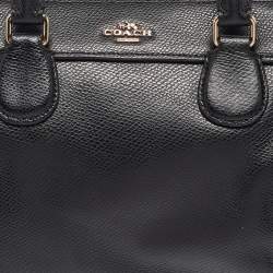 Pre Owned Coach Black Leather Mini Bennett Satchel