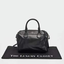 Pre Owned Coach Black Leather Mini Bennett Satchel