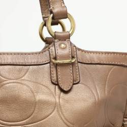 Coach Brown Embossed Leather South Tote