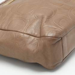 Coach Brown Embossed Leather South Tote