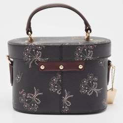 Coach Black Ribbon Bouquet Print Leather Kay Crossbody Bag