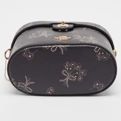 Coach Black Ribbon Bouquet Print Leather Kay Crossbody Bag