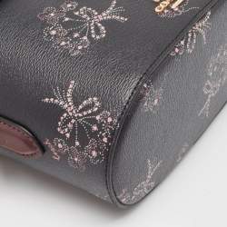 Coach Black Ribbon Bouquet Print Leather Kay Crossbody Bag