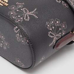 Coach Black Ribbon Bouquet Print Leather Kay Crossbody Bag
