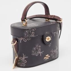 Coach Black Ribbon Bouquet Print Leather Kay Crossbody Bag