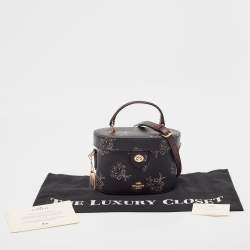 Coach Black Ribbon Bouquet Print Leather Kay Crossbody Bag