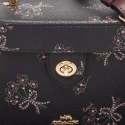 Coach Black Ribbon Bouquet Print Leather Kay Crossbody Bag