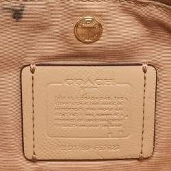 Coach Peach Leather Mini Christie Carryall Double Zip Satchel