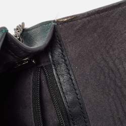 Pre Owned Coach Metallic Green Leather Bowery Crossbody Bag