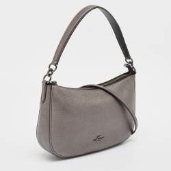 Pre Owned Coach Metallic Leather Chelsea Hobo
