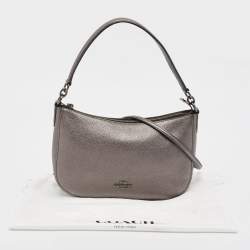 Pre Owned Coach Metallic Leather Chelsea Hobo