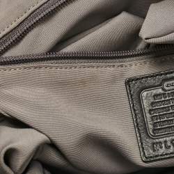 Coach Black Signature Canvas and Leather Legacy Haley Satchel