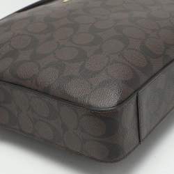 Coach Brown/Black Coated Canvas and Leather Laptop Bag