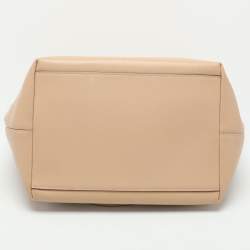 Coach Beige Leather Street Top Zip Tote