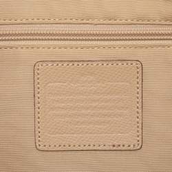 Coach Beige Leather Street Top Zip Tote