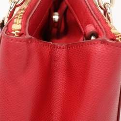 Coach Red Leather Christie Top Zip Satchel