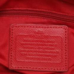 Coach Red Leather Christie Top Zip Satchel