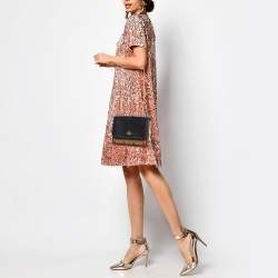 Coach Multicolor Signature Coated Canvas, Python Embossed and Leather Mini Klare Shoulder Bag