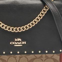 Coach Multicolor Signature Coated Canvas, Python Embossed and Leather Mini Klare Shoulder Bag