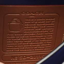 Pre Owned Coach Purple Leather Saddle 23 Crossbody Bag