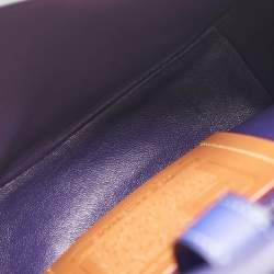 Pre Owned Coach Purple Leather Saddle 23 Crossbody Bag