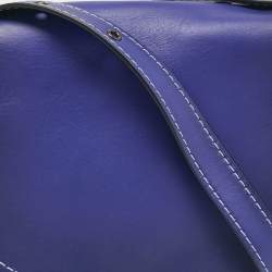 Pre Owned Coach Purple Leather Saddle 23 Crossbody Bag