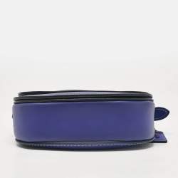 Pre Owned Coach Purple Leather Saddle 23 Crossbody Bag