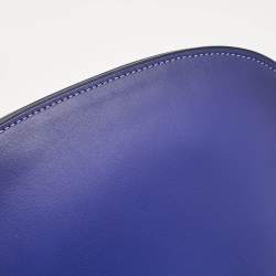 Pre Owned Coach Purple Leather Saddle 23 Crossbody Bag