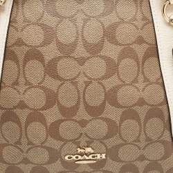 Coach Beige Coated Canvas Leather Satchel