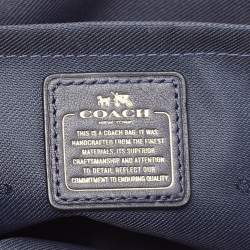 Coach Two Tone Blue Python Embossed Leather Journal Crossbody Bag