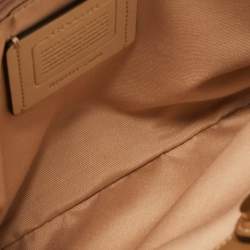 Coach Beige/Off White Signature Coated Canvas and Leather Lillie Carryall Satchel